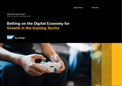 Betting on the Digital Economy for Growth in the Gaming Sector