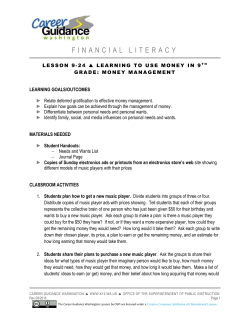 Career Guidance WA Grades 6-8 College Bound Scholarship