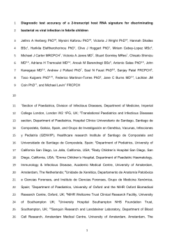 Diagnostic test accuracy of a 2-transcript host RNA signature for