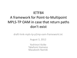 A framework for Point-to-Multipoint MPLS