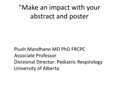 "Make an impact with your research poster and abstract