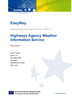 Highways Agency Weather Information Service