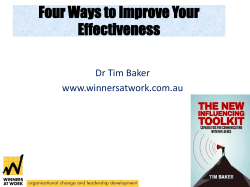The Four Influencing Strategies