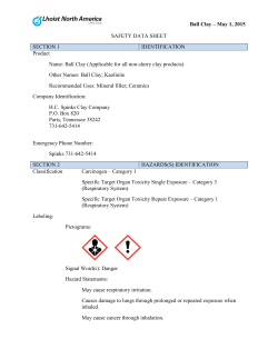 LNA SDS Ball Clay 2015