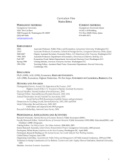Curriculum Vitae - Georgetown University