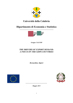 Export Trade - Algieri - Dipartimento di Economia, Statistica e Finanza