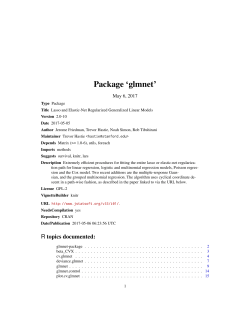 Package `glmnet`