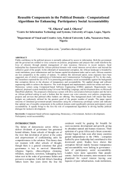 Reusable Components in the Political Domain