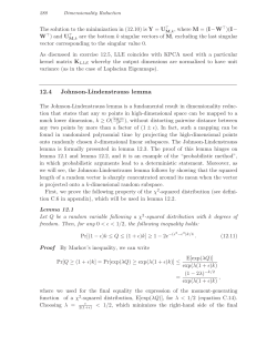Proof of Johnson-Lindenstrauss lemma