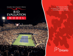 Bid Evaluation Model - Canadian Sport Tourism Alliance