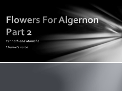 Flowers For Algernon Part 2