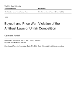 Boycott and Price War: Violation of the Antitrust