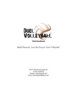 Duel Volleyball Club`s Handbook
