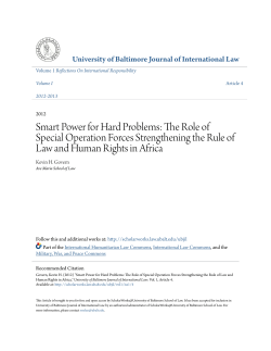 Smart Power for Hard Problems: The Role of Special
