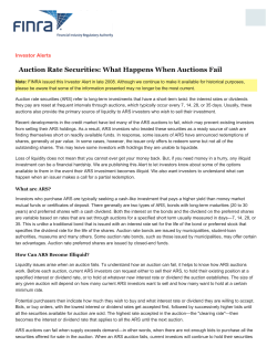 Auction Rate Securities: What Happens When Auctions Fail