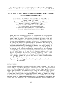 Game performance of 8-9 years soccer players in two different 3 vs