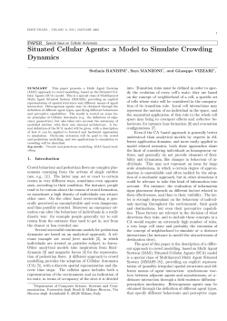 Situated Cellular Agents: a Model to Simulate Crowding Dynamics