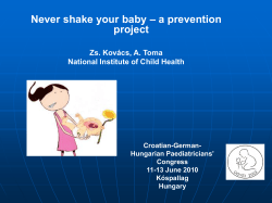 Never shake your baby