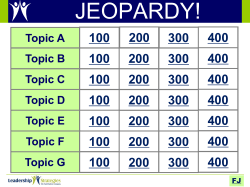 Jeopardy PowerPoint Template