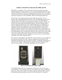 A History of Kef Drive Units from the 1960s and 70s