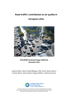 Road traffic`s contribution to air quality in European cities