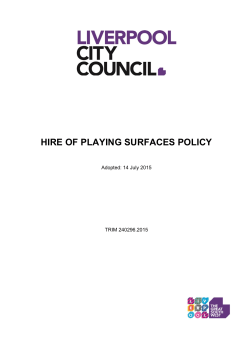 hire of playing surfaces policy