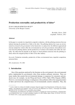 Production externality and productivity of labor