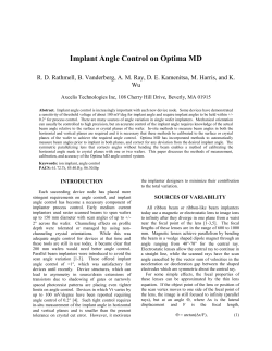 Implant Angle Control on Optima MD
