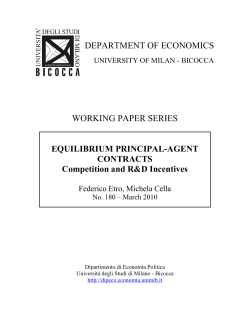 DEPARTMENT OF ECONOMICS WORKING PAPER SERIES