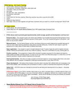 DYSA Spring &ndash; 6U Coach Training - Davis Youth Softball Association