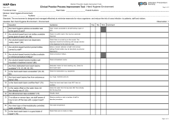 QIT Clinical Practice PIT - Hand Hygiene Environment