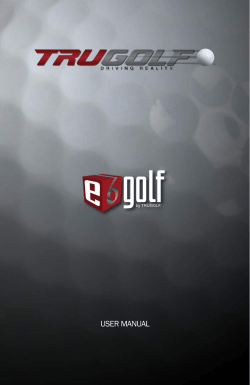 user manual - South River Indoor Golfers Club