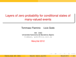 Layers of zero probability for conditional states of many