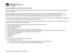 PRA Solvency II Regulatory Reporting FAQs