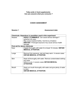 Fatty acids in food supplements: Can you assume what you