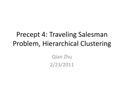 Precept 4: Traveling Salesman Problem
