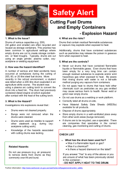 Cutting Fuel Drums and Empty Containers