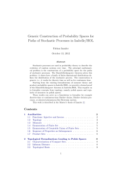 Generic Construction of Probability Spaces for Paths of Stochastic