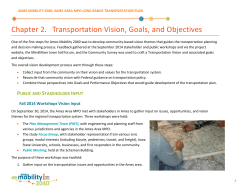 Chapter 2. Transportation Vision, Goals, and Objectives