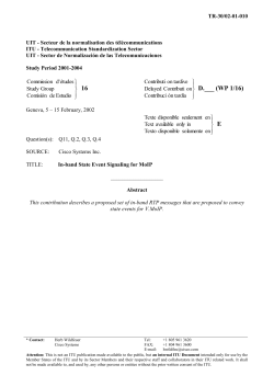 State Signaling Events