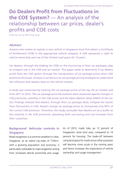 Do Dealers Profit from Fluctuations in the CoE System? &mdash; An