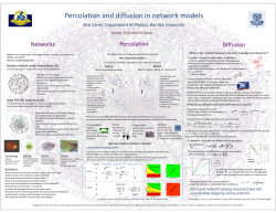 Percolation and diffusion in network models