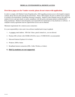 medical center hospital remote/vpn access