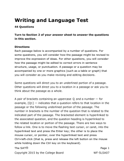 SAT Practice Test 2 Writing and Language Test