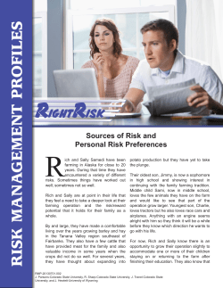 Sources of Risk and Personal Risk Preferences