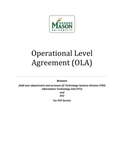 OLA Template - Information Technology Services