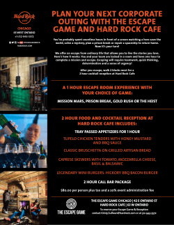 plan your next corporate outing with the escape game and hard rock