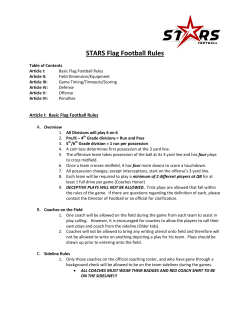 STARS Flag Football Rules