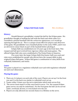 Eclipse Ball Study Guide Mrs. Grotthuss History: Donald Benson`s