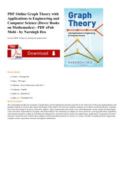 PDF Online Graph Theory with Applications to